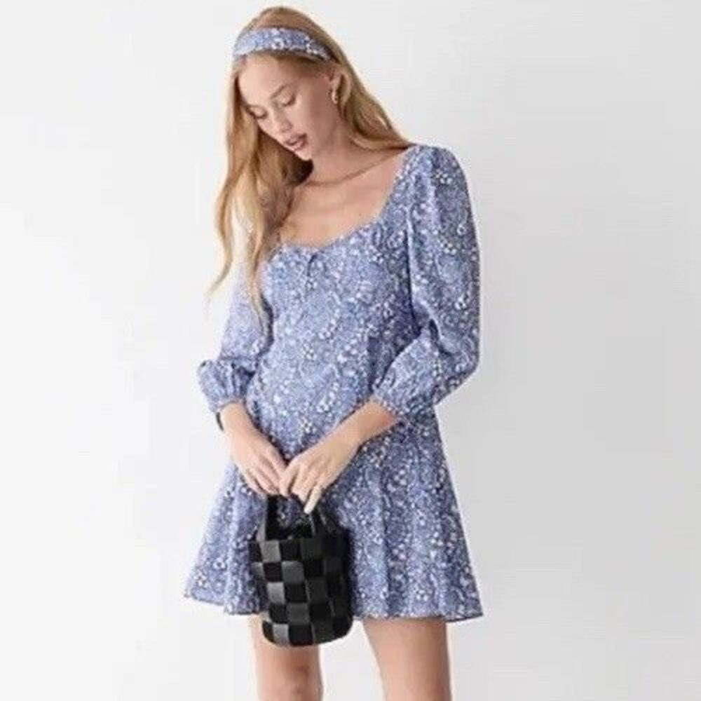 NWT J Crew x Liberty 8 Bourton Bloom Mini Dress Floral Cottagecore Coastal